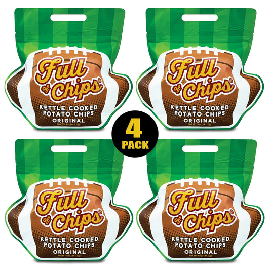 Full Of Chips - Kettle Cooked Potato Chips - Original Flavor - 4 PACK ( 5oz Bags )